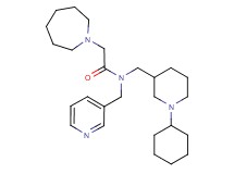 2-(1-azepanyl)-N-[(1-cyclohexyl-3-piperidinyl)methyl]-N-(3-pyridinylmethyl)acetamide