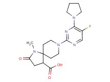 8-(5-fluoro-4-pyrrolidin-1-ylpyrimidin-2-yl)-1-methyl-2-oxo-1,8-diazaspiro[4.5]decane-4-carboxylic acid
