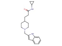 N-cyclopropyl-3-[1-(1H-indol-2-ylmethyl)-4-piperidinyl]propanamide