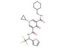N-(cyclohexylmethyl)-1-cyclopropyl-4-oxo-N'-[2,2,2-trifluoro-1-(2-furyl)ethyl]-1,4-dihydro-3,5-pyridinedicarboxamide