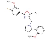 2-(4-fluoro-3-methoxyphenyl)-4-{[2-(2-methoxyphenyl)-1-pyrrolidinyl]methyl}-5-methyl-1,3-oxazole