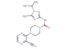 4-(3-cyanopyrazin-2-yl)-N-(1-isopropyl-5-methyl-1H-1,2,4-triazol-3-yl)piperazine-1-carboxamide