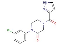 1-(3-chlorophenyl)-4-(1H-pyrazol-3-ylcarbonyl)-2-piperazinone
