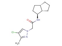2-(4-chloro-3-methyl-1H-pyrazol-1-yl)-N-[(1S*,3aS*,6aS*)-octahydropentalen-1-yl]acetamide