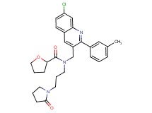 N-{[7-chloro-2-(3-methylphenyl)-3-quinolinyl]methyl}-N-[3-(2-oxo-1-pyrrolidinyl)propyl]tetrahydro-2-furancarboxamide
