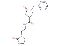 5-oxo-N-[2-(2-oxo-1,3-oxazolidin-3-yl)ethyl]-1-(2-pyridinylmethyl)-3-pyrrolidinecarboxamide