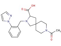 8-acetyl-2-[2-(1H-pyrazol-1-yl)benzyl]-2,8-diazaspiro[4.5]decane-3-carboxylic acid