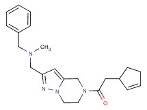 N-benzyl-1-[5-(2-cyclopenten-1-ylacetyl)-4,5,6,7-tetrahydropyrazolo[1,5-a]pyrazin-2-yl]-N-methylmethanamine