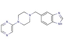 5-{[4-(2-pyrazinyl)-1-piperazinyl]methyl}-1H-benzimidazole bis(trifluoroacetate)