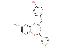 4-{[7-methyl-2-(3-thienyl)-2,3-dihydro-1,4-benzoxazepin-4(5H)-yl]methyl}phenol
