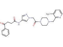 N-[1-(2-{4-[(3-methyl-2-pyridinyl)methyl]-1-piperazinyl}-2-oxoethyl)-1H-pyrazol-4-yl]-4-oxo-4-phenylbutanamide