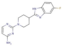 2-[4-(5-fluoro-1H-benzimidazol-2-yl)-1-piperidinyl]-4-pyrimidinamine