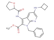 methyl 1-benzyl-5-(cyclobutylamino)-3-[(tetrahydro-2-furanylcarbonyl)amino]-1H-pyrrolo[2,3-b]pyridine-2-carboxylate