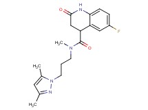 N-[3-(3,5-dimethyl-1H-pyrazol-1-yl)propyl]-6-fluoro-N-methyl-2-oxo-1,2,3,4-tetrahydro-4-quinolinecarboxamide