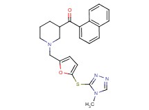 [1-({5-[(4-methyl-4H-1,2,4-triazol-3-yl)thio]-2-furyl}methyl)-3-piperidinyl](1-naphthyl)methanone