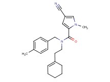 4-cyano-N-(2-cyclohex-1-en-1-ylethyl)-1-methyl-N-(4-methylbenzyl)-1H-pyrrole-2-carboxamide