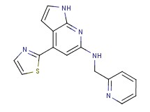 N-(pyridin-2-ylmethyl)-4-(1,3-thiazol-2-yl)-1H-pyrrolo[2,3-b]pyridin-6-amine