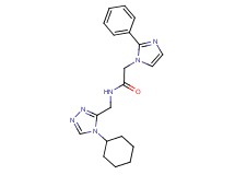 N-[(4-cyclohexyl-4H-1,2,4-triazol-3-yl)methyl]-2-(2-phenyl-1H-imidazol-1-yl)acetamide