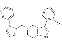 3-(2-methylphenyl)-5-{[1-(3-pyridinyl)-1H-pyrrol-2-yl]methyl}-4,5,6,7-tetrahydro-1H-pyrazolo[4,3-c]pyridine trifluoroacetate