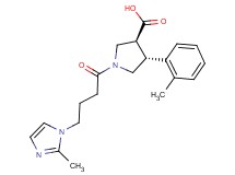 (3S*,4R*)-1-[4-(2-methyl-1H-imidazol-1-yl)butanoyl]-4-(2-methylphenyl)pyrrolidine-3-carboxylic acid