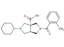 (3aR*,6aR*)-2-cyclohexyl-5-(2-methylbenzoyl)hexahydropyrrolo[3,4-c]pyrrole-3a(1H)-carboxylic acid