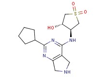 (3S*,4S*)-4-[(2-cyclopentyl-6,7-dihydro-5H-pyrrolo[3,4-d]pyrimidin-4-yl)amino]tetrahydrothiophene-3-ol 1,1-dioxide