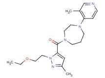 1-{[1-(2-ethoxyethyl)-3-methyl-1H-pyrazol-5-yl]carbonyl}-4-(3-methyl-4-pyridinyl)-1,4-diazepane