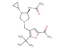 4-{[rel-(3R,4S)-3-(acetylamino)-4-cyclopropyl-1-pyrrolidinyl]methyl}-5-tert-butyl-2-furamide hydrochloride