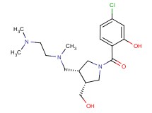 5-chloro-2-{[(3R*,4R*)-3-{[[2-(dimethylamino)ethyl](methyl)amino]methyl}-4-(hydroxymethyl)pyrrolidin-1-yl]carbonyl}phenol