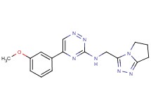 N-(6,7-dihydro-5H-pyrrolo[2,1-c][1,2,4]triazol-3-ylmethyl)-5-(3-methoxyphenyl)-1,2,4-triazin-3-amine