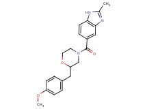 5-{[2-(4-methoxybenzyl)-4-morpholinyl]carbonyl}-2-methyl-1H-benzimidazole