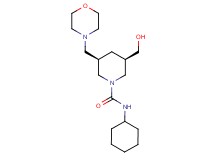 (3R*,5R*)-N-cyclohexyl-3-(hydroxymethyl)-5-(4-morpholinylmethyl)-1-piperidinecarboxamide