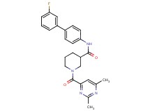 1-[(2,6-dimethyl-4-pyrimidinyl)carbonyl]-N-(3'-fluoro-4-biphenylyl)-3-piperidinecarboxamide