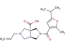 (3aR*,6aR*)-2-allyl-5-(5-isopropyl-2-methyl-3-furoyl)hexahydropyrrolo[3,4-c]pyrrole-3a(1H)-carboxylic acid