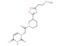1-(2-{3-[3-(2-methoxyethyl)-1,2,4-oxadiazol-5-yl]-1-piperidinyl}-2-oxoethyl)-2,4(1H,3H)-pyrimidinedione