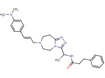 N-[1-(7-{(2E)-3-[4-(dimethylamino)phenyl]-2-propen-1-yl}-6,7,8,9-tetrahydro-5H-[1,2,4]triazolo[4,3-d][1,4]diazepin-3-yl)ethyl]-3-phenylpropanamide