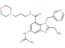 5-(acetylamino)-2-ethyl-N-[3-(4-morpholinyl)propyl]-1-(3-pyridinylmethyl)-1H-benzimidazole-7-carboxamide