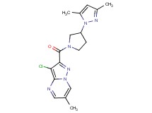 3-chloro-2-{[3-(3,5-dimethyl-1H-pyrazol-1-yl)-1-pyrrolidinyl]carbonyl}-6-methylpyrazolo[1,5-a]pyrimidine