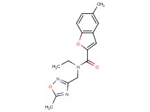 N-ethyl-5-methyl-N-[(5-methyl-1,2,4-oxadiazol-3-yl)methyl]-1-benzofuran-2-carboxamide