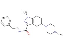 1-methyl-5-(4-methyl-1-piperazinyl)-N-(2-phenylethyl)-4,5,6,7-tetrahydro-1H-indazole-3-carboxamide