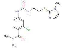 2-chloro-N,N-dimethyl-4-{[({2-[(1-methyl-1H-imidazol-2-yl)thio]ethyl}amino)carbonyl]amino}benzamide
