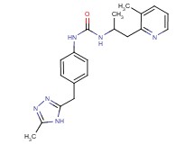N-[1-methyl-2-(3-methylpyridin-2-yl)ethyl]-N'-{4-[(5-methyl-4H-1,2,4-triazol-3-yl)methyl]phenyl}urea