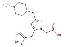 [3-[(1-methylpiperidin-4-yl)methyl]-5-(1,3-thiazol-4-ylmethyl)-1H-1,2,4-triazol-1-yl]acetic acid