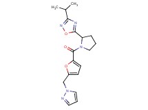 3-isopropyl-5-{1-[5-(1H-pyrazol-1-ylmethyl)-2-furoyl]-2-pyrrolidinyl}-1,2,4-oxadiazole