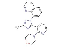 8-[3-methyl-5-(2-morpholin-4-ylpyridin-3-yl)-1H-1,2,4-triazol-1-yl]quinoline
