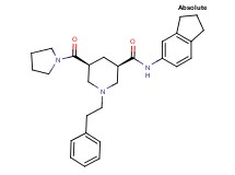 (3R,5S)-N-(2,3-dihydro-1H-inden-5-yl)-1-(2-phenylethyl)-5-(1-pyrrolidinylcarbonyl)-3-piperidinecarboxamide