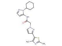N-(1-cyclohexyl-1H-pyrazol-5-yl)-2-[3-(2,4-dimethyl-1,3-thiazol-5-yl)-1H-pyrazol-1-yl]acetamide