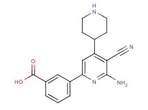 3-(6-amino-5-cyano-4-piperidin-4-ylpyridin-2-yl)benzoic acid