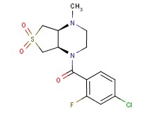 (4aS*,7aR*)-1-(4-chloro-2-fluorobenzoyl)-4-methyloctahydrothieno[3,4-b]pyrazine 6,6-dioxide