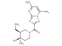 (3S*,4R*)-1-[(5,7-dimethyl[1,2,4]triazolo[1,5-a]pyrimidin-2-yl)carbonyl]-3-ethyl-4-methylpiperidin-4-ol